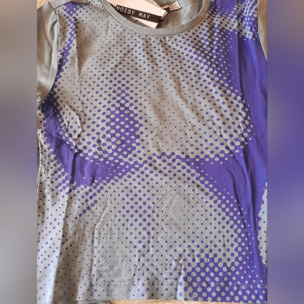 Noisy May Katinka Blouse Illusion Print Long Sleeve M - Picture 6 of 11